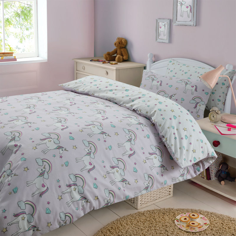 Zoomie Kids Dieter Magical Unicorn Duvet Set Reviews Wayfair Co Uk