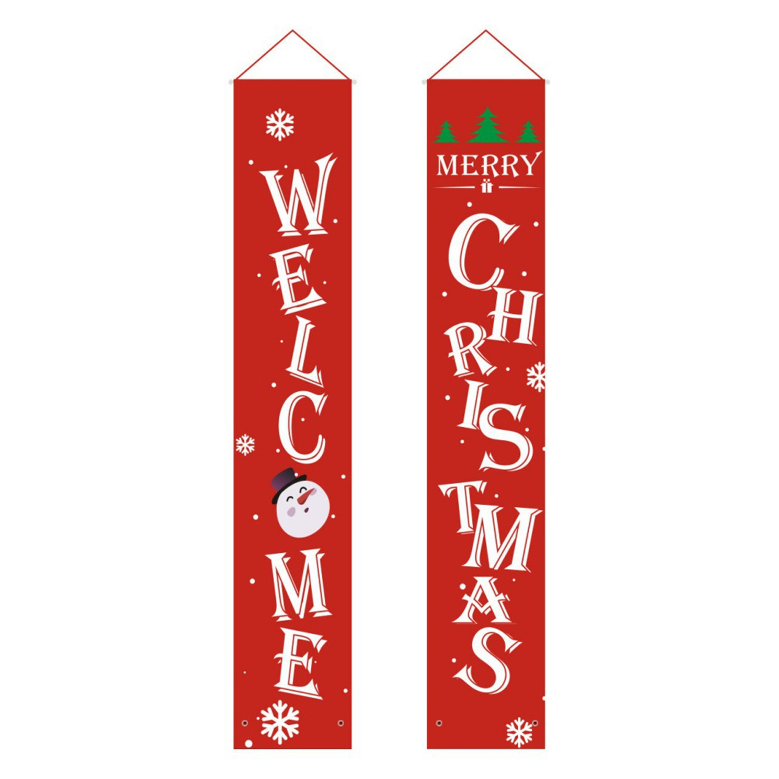 the-holiday-aisle-2-piece-set-welcome-merry-christmas-banners-wayfair