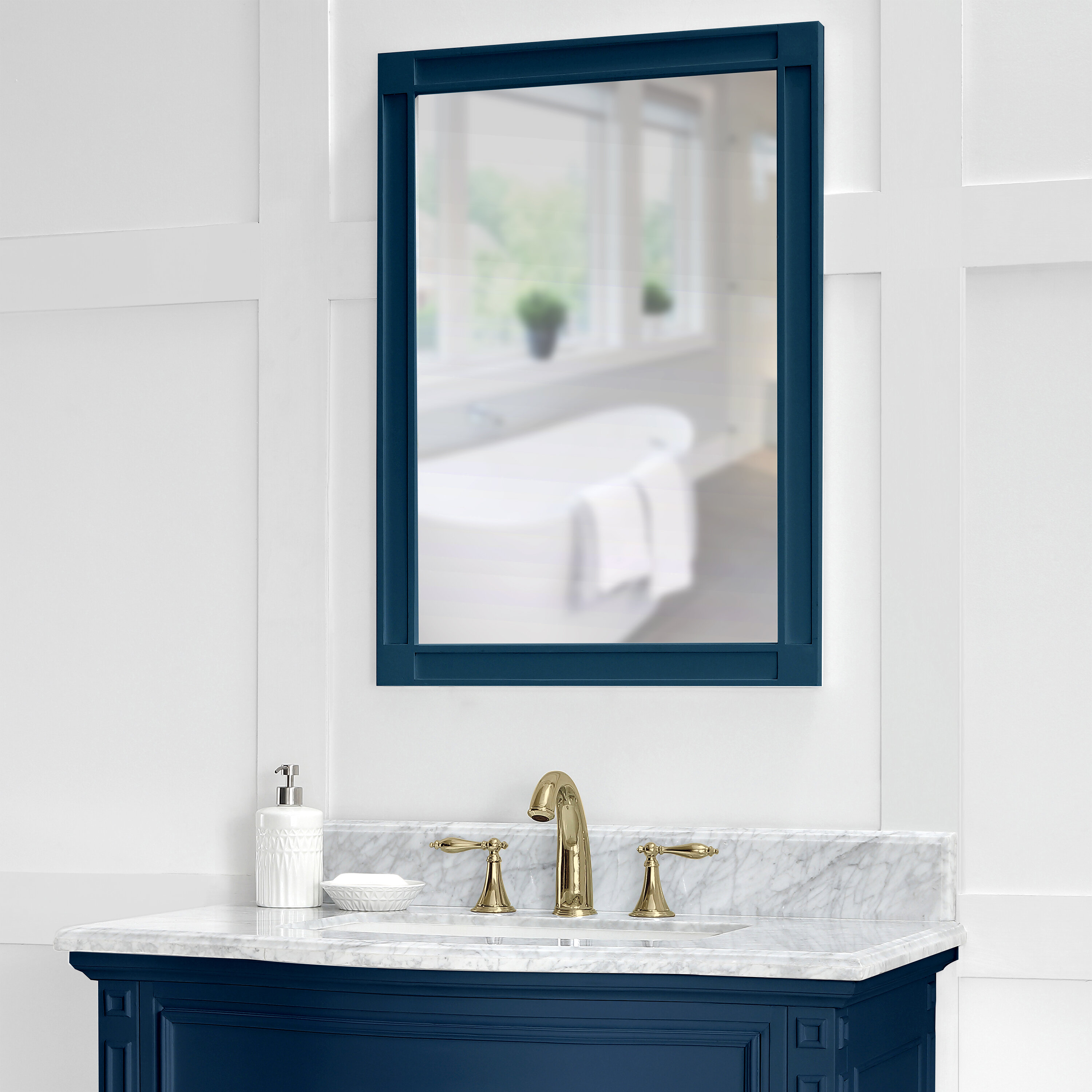 Longshore Tides Worceer Bathroom Vanity Mirror Reviews Wayfair
