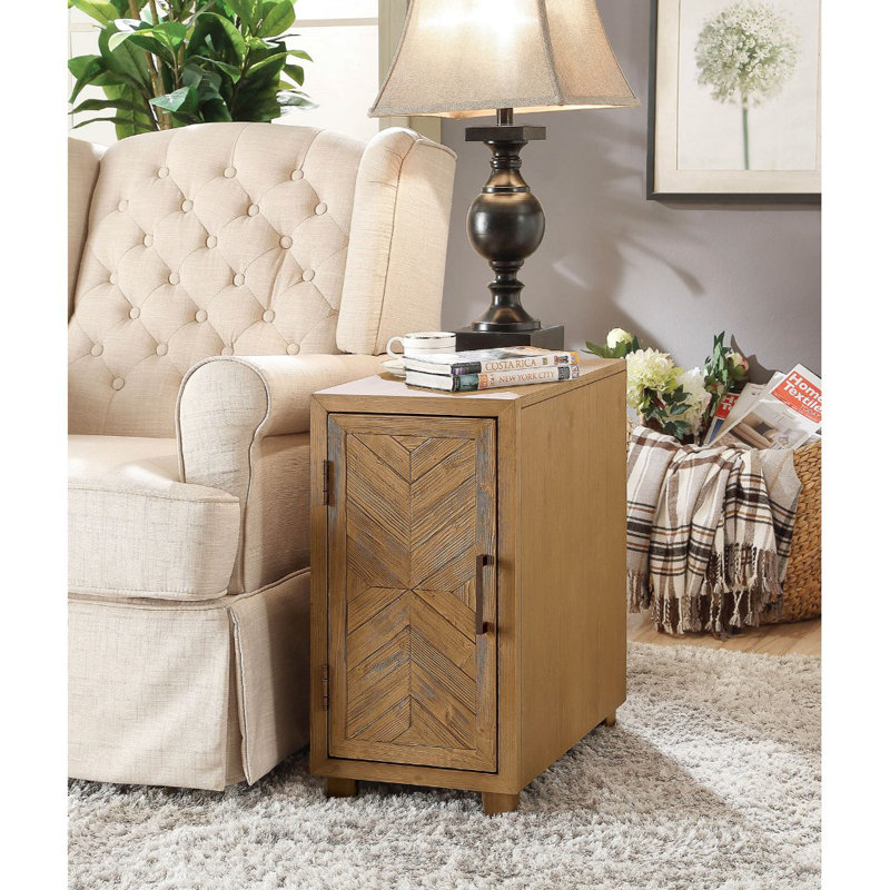 Union Rustic Figaro 1 Door End Table With Storage Wayfair