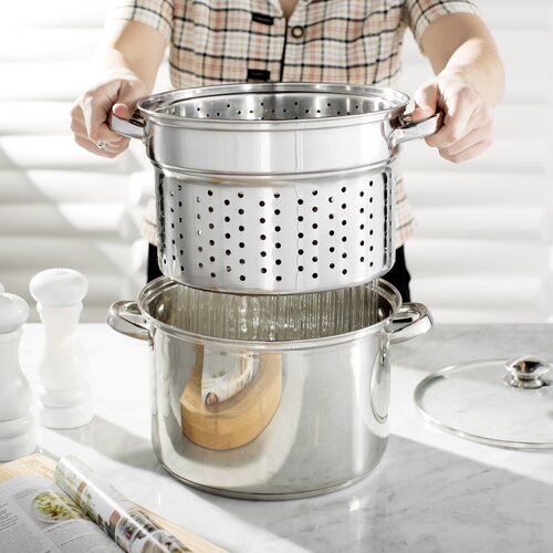 Prep & Savour Stainless Steel Steamer Pot With Lid & Reviews 