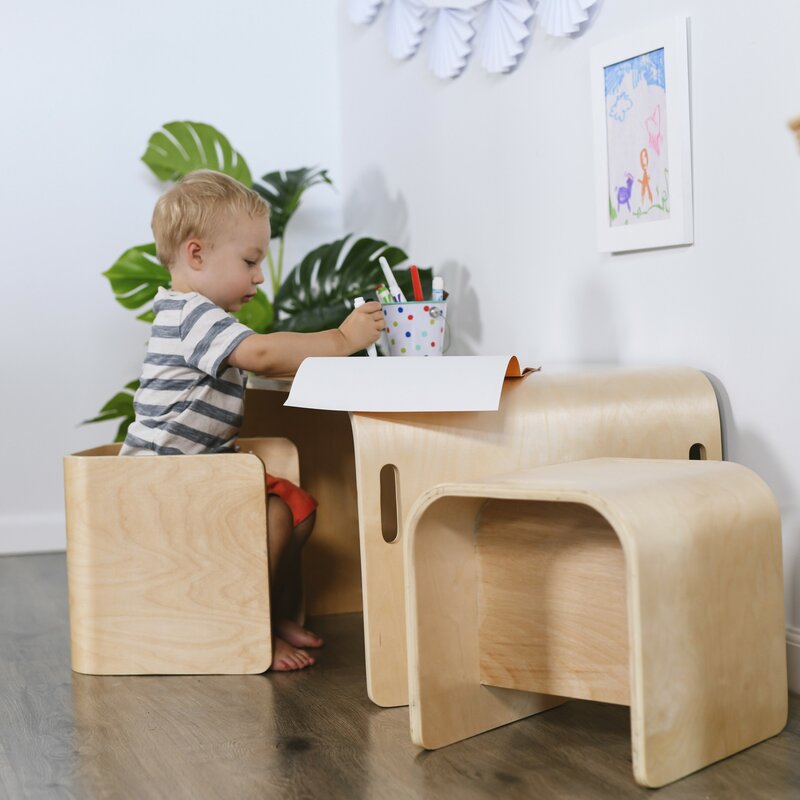 ecr4kids bentwood multipurpose table and chair set