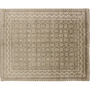 Viscose Belgium Rug Wayfair One Of A Kind Viscose Hormizd Hand Knotted Brown Area Rug
