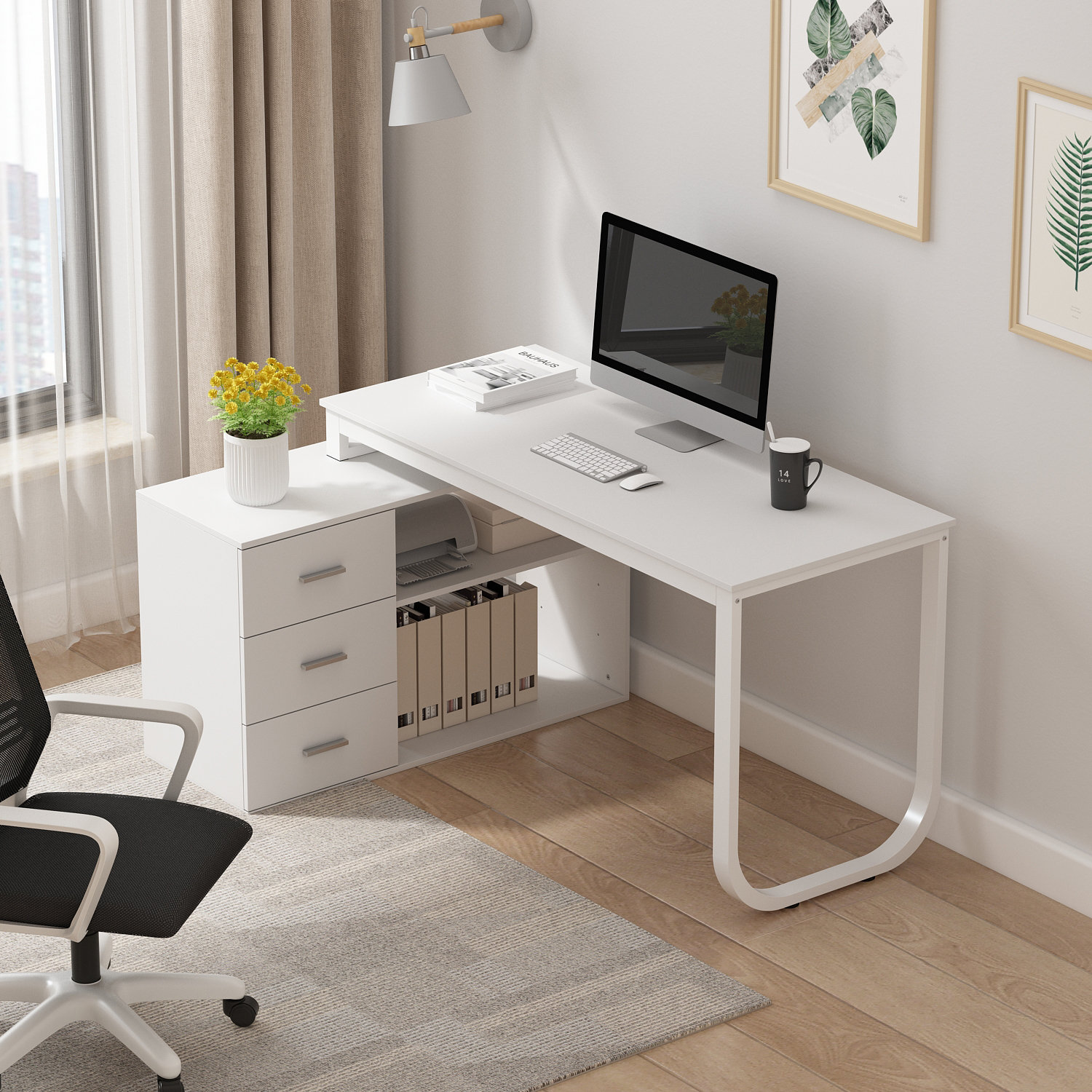 small space small l shaped desk