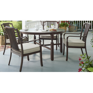Go to store & view more images Bade 5 Piece Sunbrella Dining Set with Cushions by Canora Grey