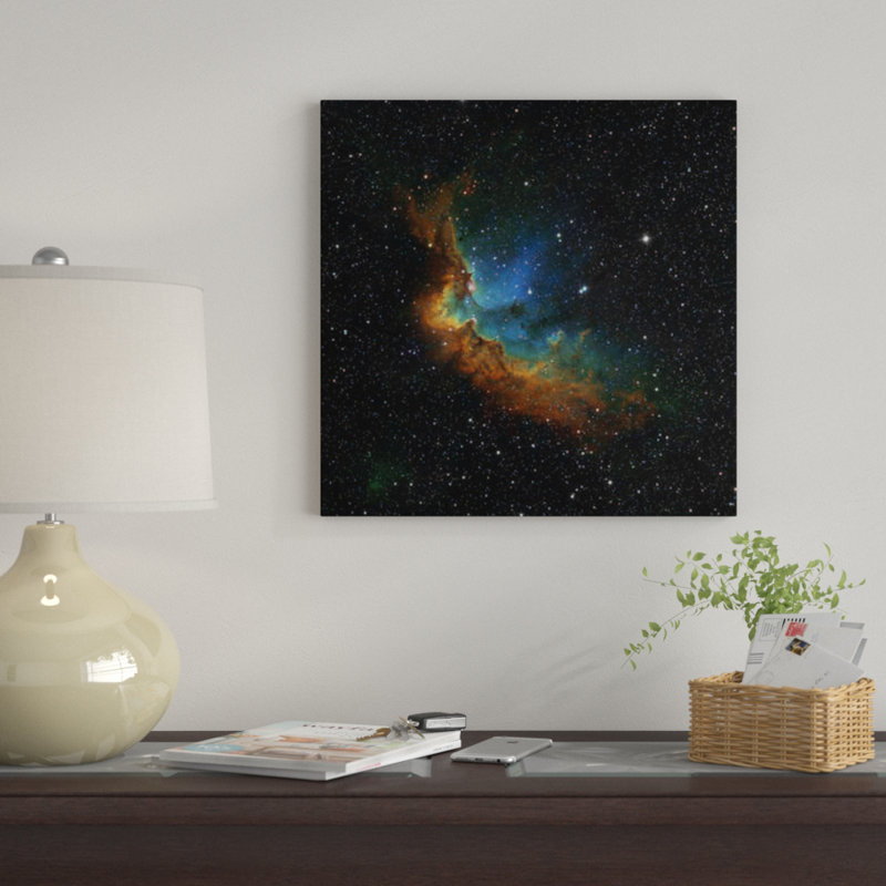 East Urban Home The Wizard Nebula Ngc 7380 In Hubble Palette Colors By Rolf Geissinger Graphic Art Print On Wrapped Canvas Wayfair