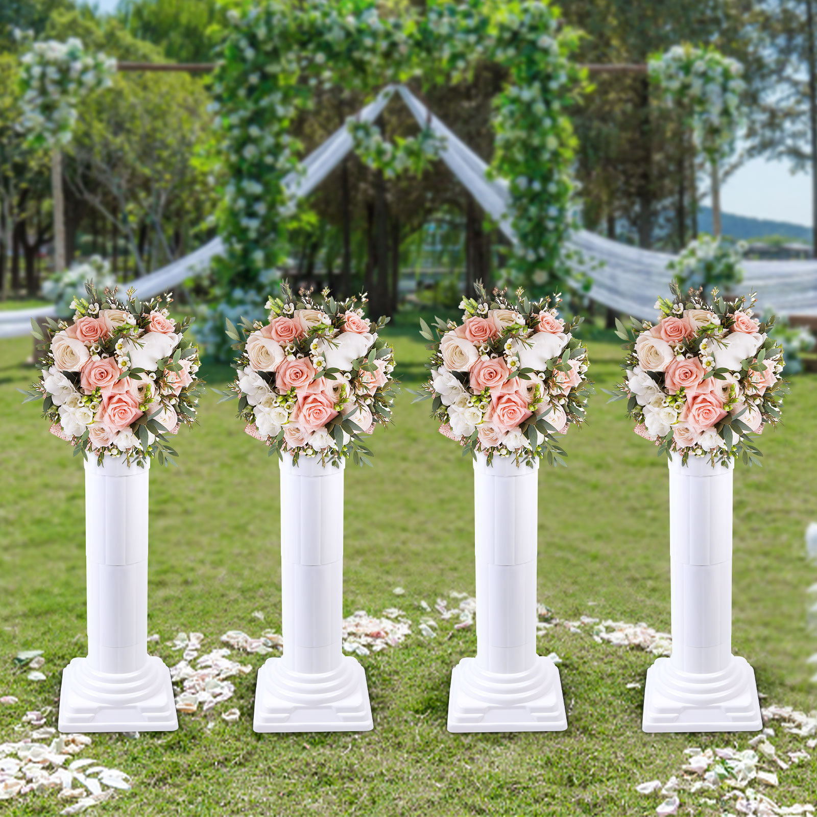 Lomana Elegant Wedding Roman Column Set Wayfair Canada   Elegant Wedding Roman Column Set 