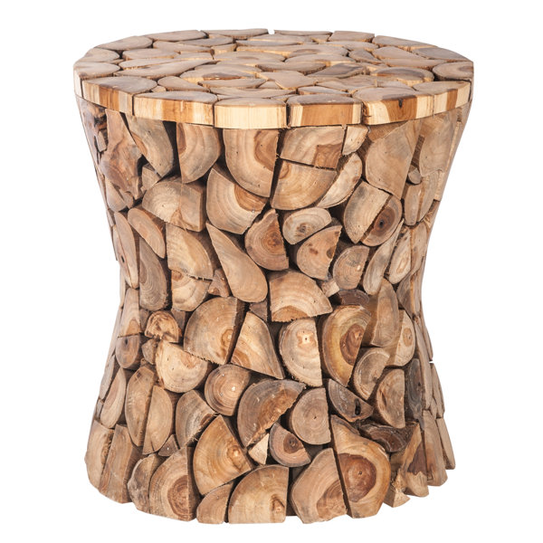 Osborn accent stool made from recycled teak