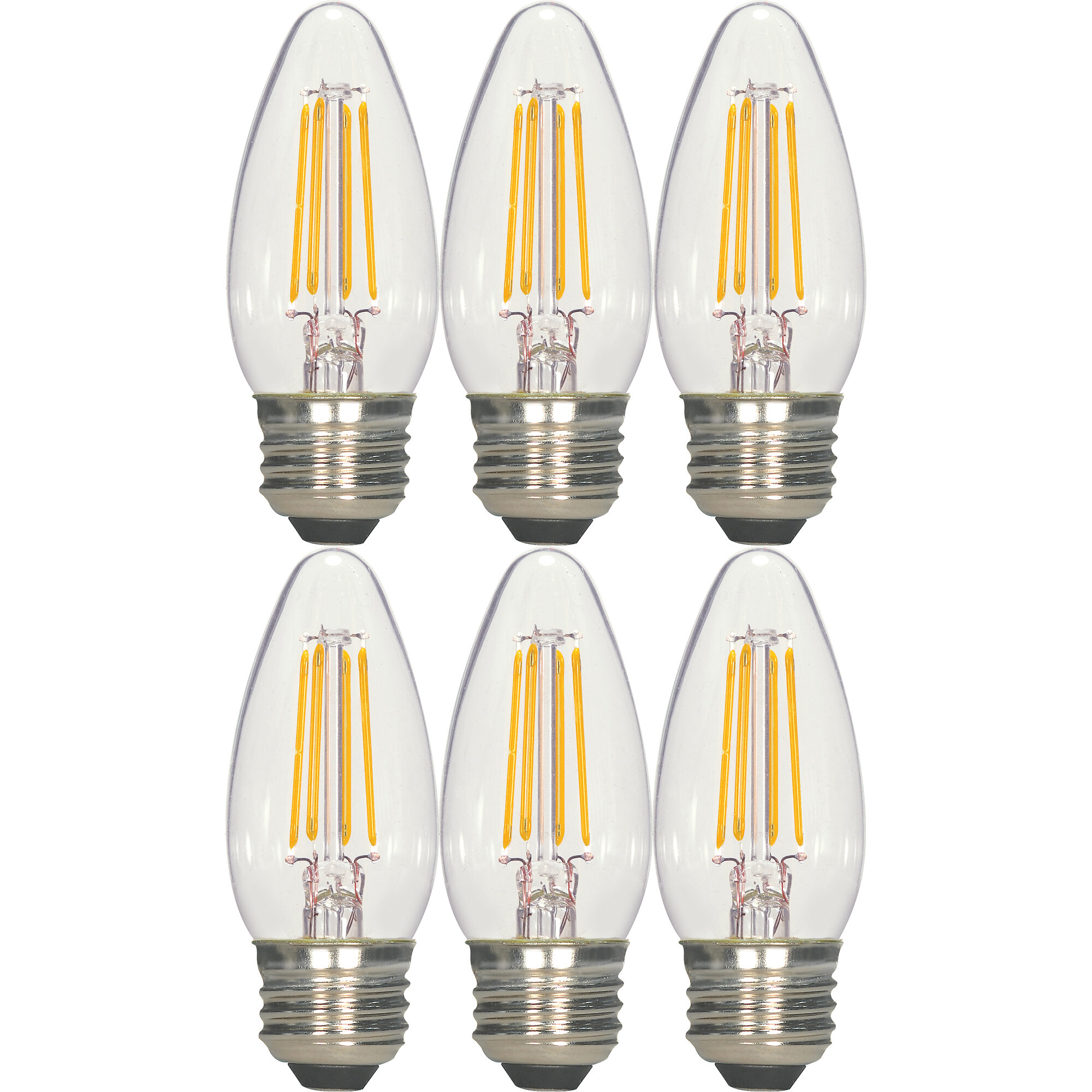 Satco 4 5 Watt 40 Watt Equivalent C11 Led Dimmable Light Bulb E26 Medium Standard Base Wayfair