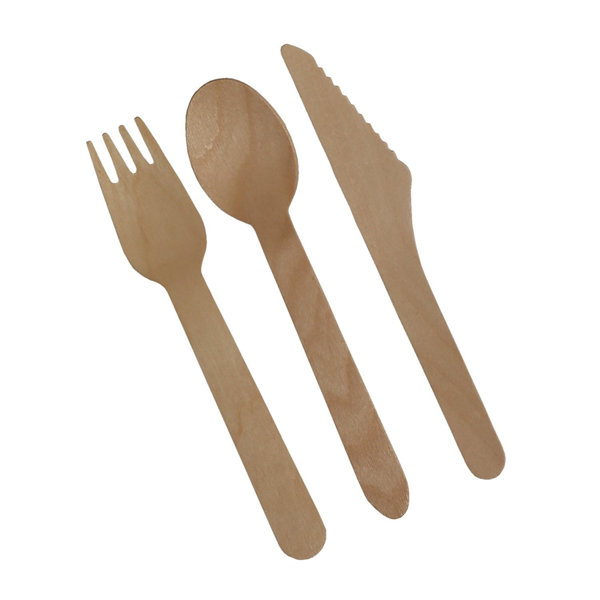 Catereco Wood Disposable Flatware Set Wayfair