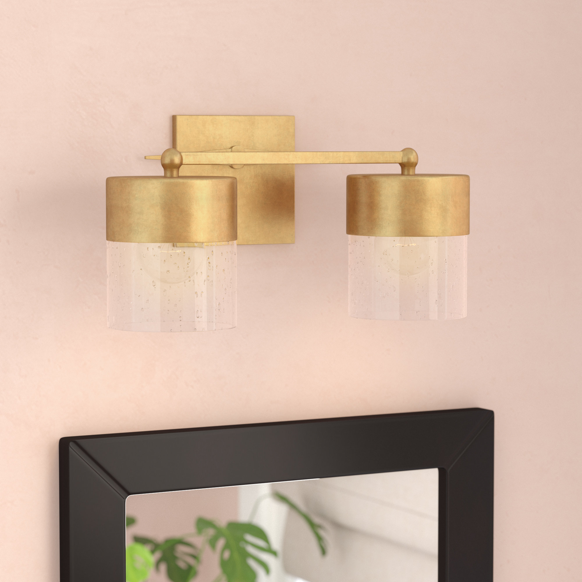 modern gold vanity light