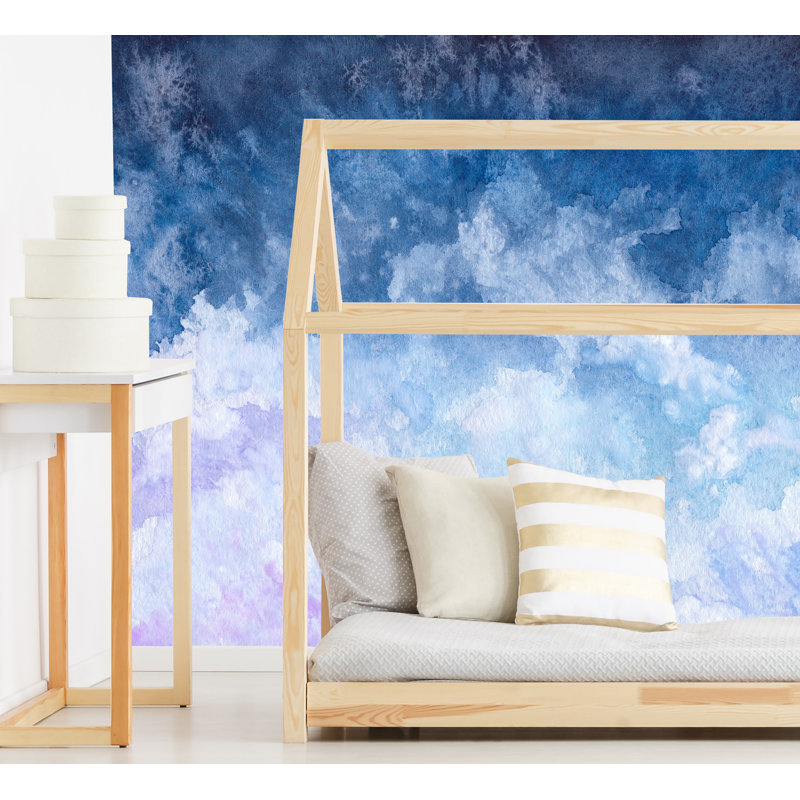 Brayden Studio Craven Removable Watercolor Clouds Nursery 9 58 L X 150 W Peel And Stick Wallpaper Roll Wayfair