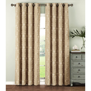 Gates Nature/Floral Sheer Curtain Panels (Set of 2)