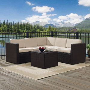 Belton 6 Piece Sunbrella Sectional Set with Cushions
