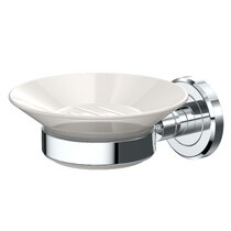 Brushed Nickel Shower Holder Stainless Steel Ceramic Soap Dish Holder Bracket 