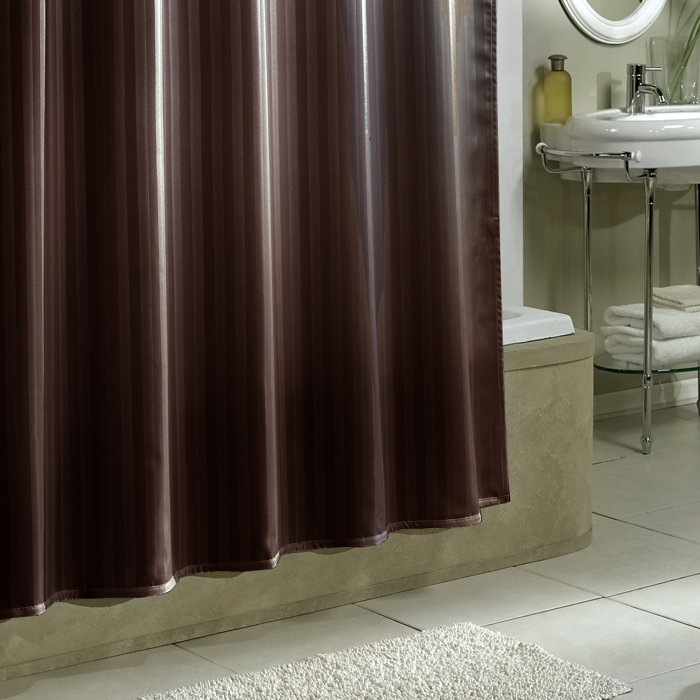 Symple Stuff Howton Damask Stripe Fabric Shower Curtain Liner