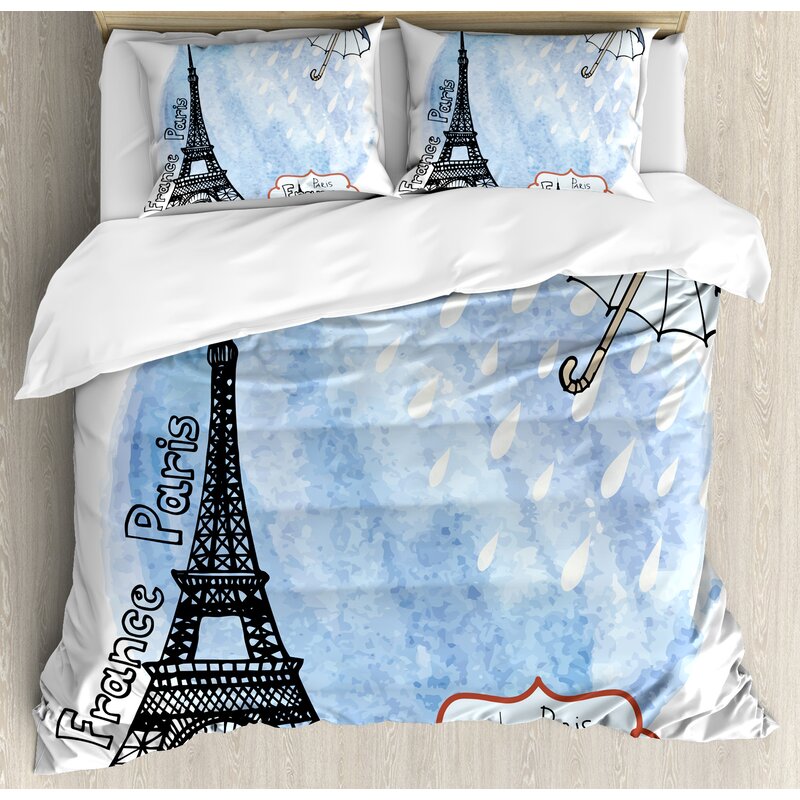 East Urban Home Home Surreal Watercolors Paint Of Eiffel Tower