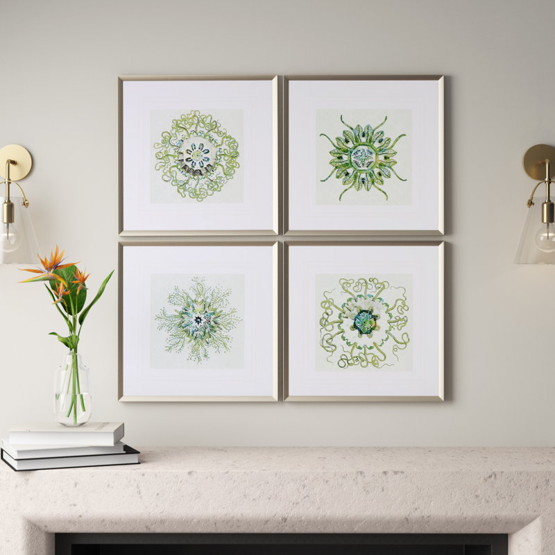 Organic Symbols 4 Piece Picture Frame Graphic Art Set On Canvas Reviews Joss Main
