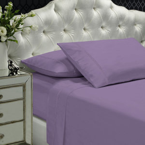 Coeur Embellished 400 Thread Count 100% Cotton Sheet Set