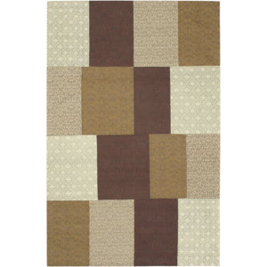 Collage Brown / Beige Patchwork Area Rug