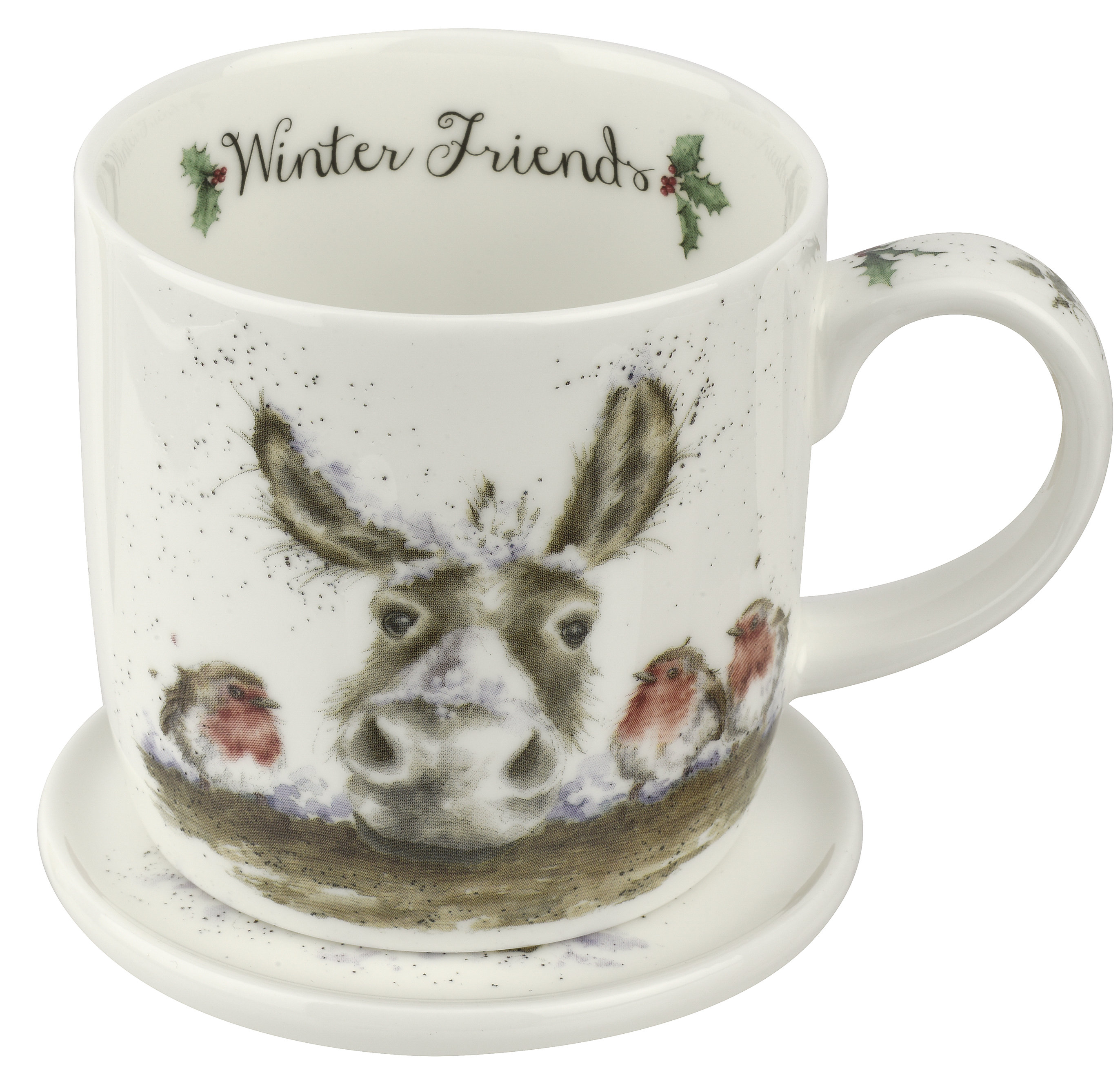 Wrendale Winter Friends Mug Saucer Wrendale Winter Friends Mug Saucer