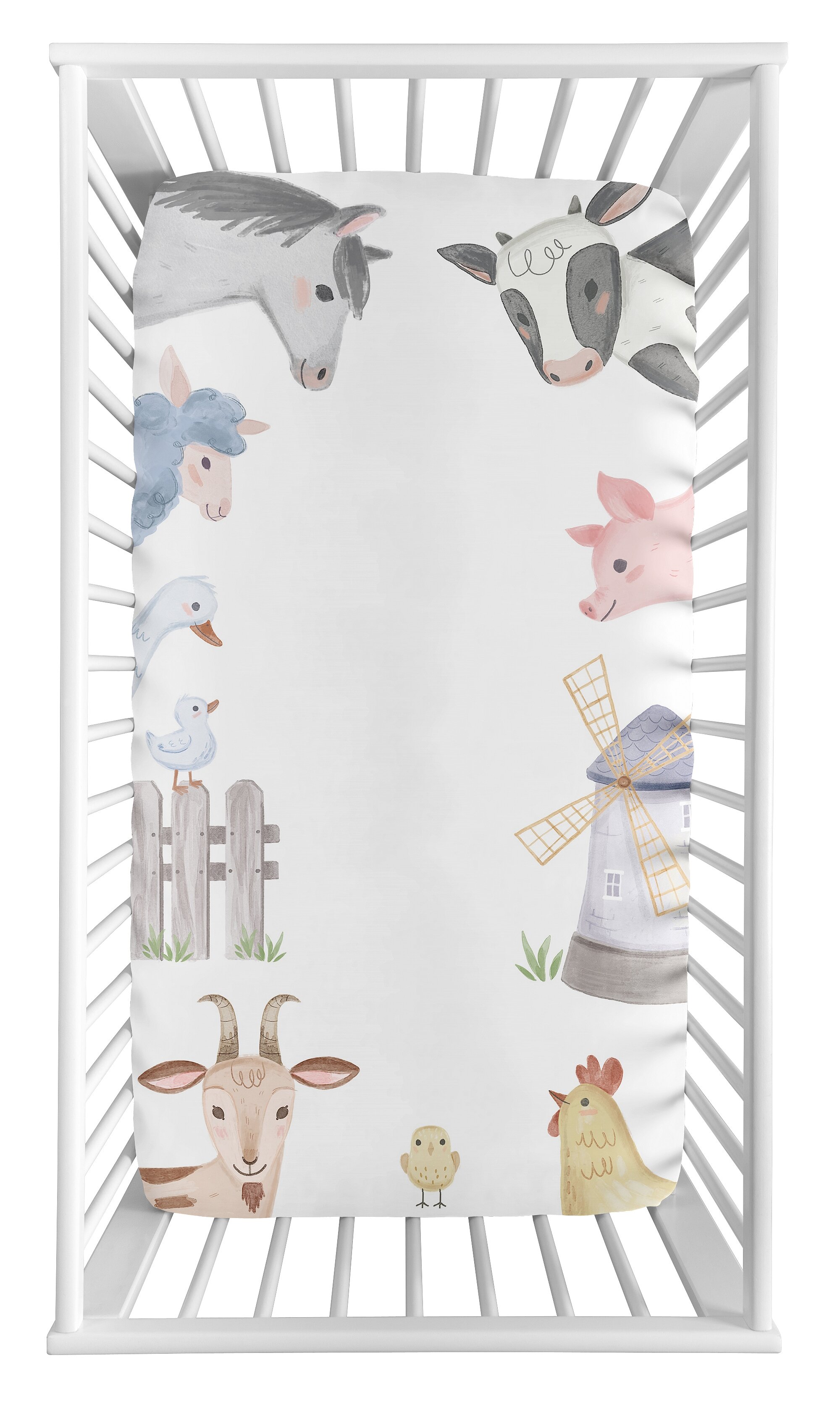 farm animal crib sheet