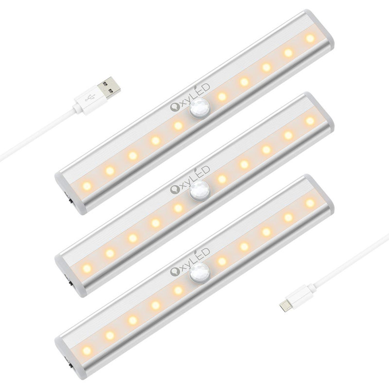 Oxyled Motion Sensor 10 Light Led 5 Under Cabinet Light Bar Wayfair