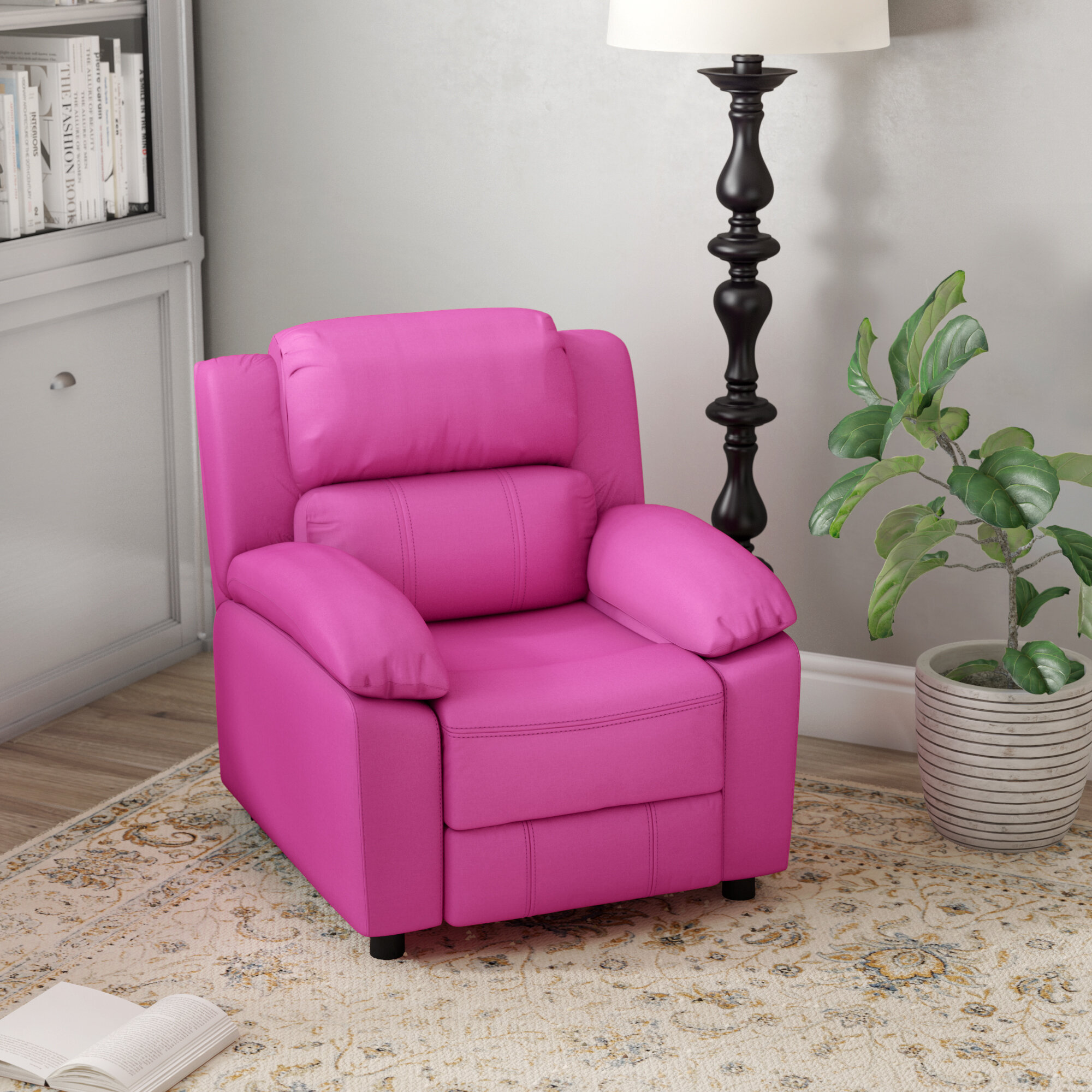 light pink recliner chair