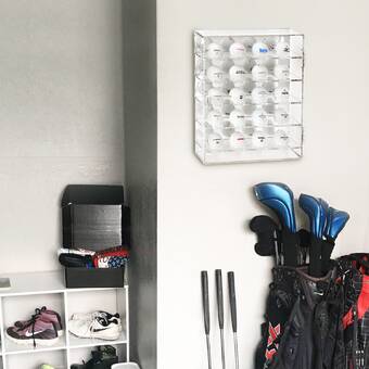 Ikee Design Acrylic Mountable Golf Balls Display Case Cabinet Wall