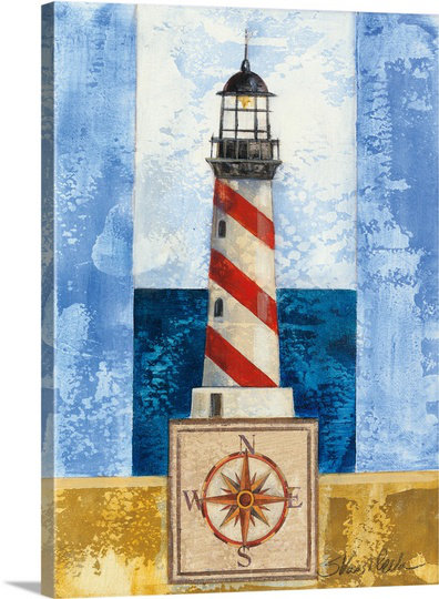 Canvas On Demand Bright Lighthouse Ii By Silvia Vassileva