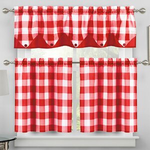 Ilona 3 Piece Kitchen Curtain Set