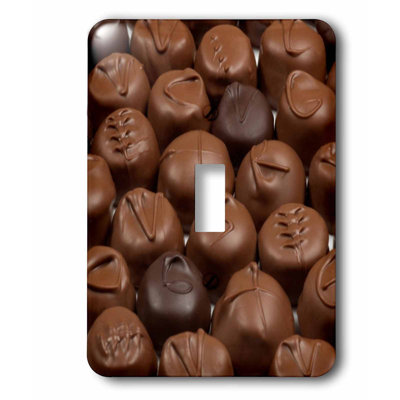Chocolate Diet Truffles 1Gang Toggle Light Switch Wall Plate 3dRose Theme Chocolate