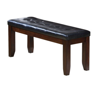 Go to store & view more images Red Barrel Studio Hirano Leather Wooden Bench