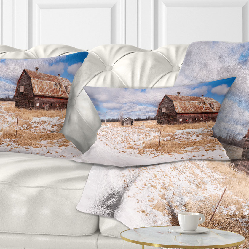 East Urban Home Farm Field Barn Ranch Lumbar Pillow Wayfair