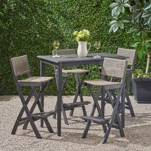 small patio bar table set