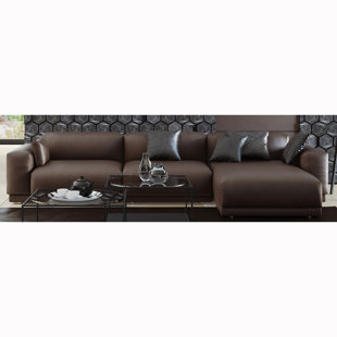 Alisson Leather Sectional by Brayden Studio