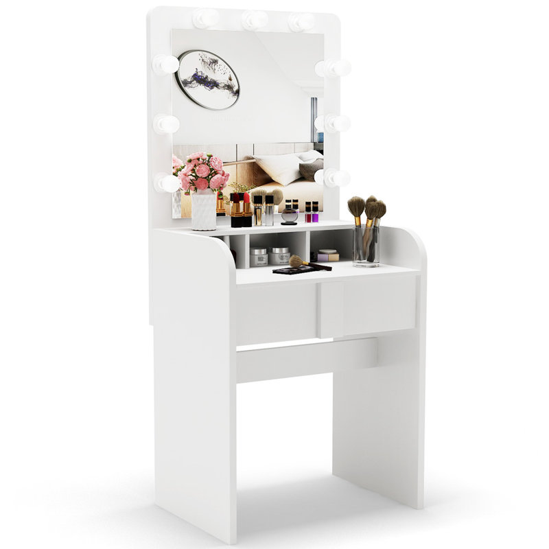 lighted desk