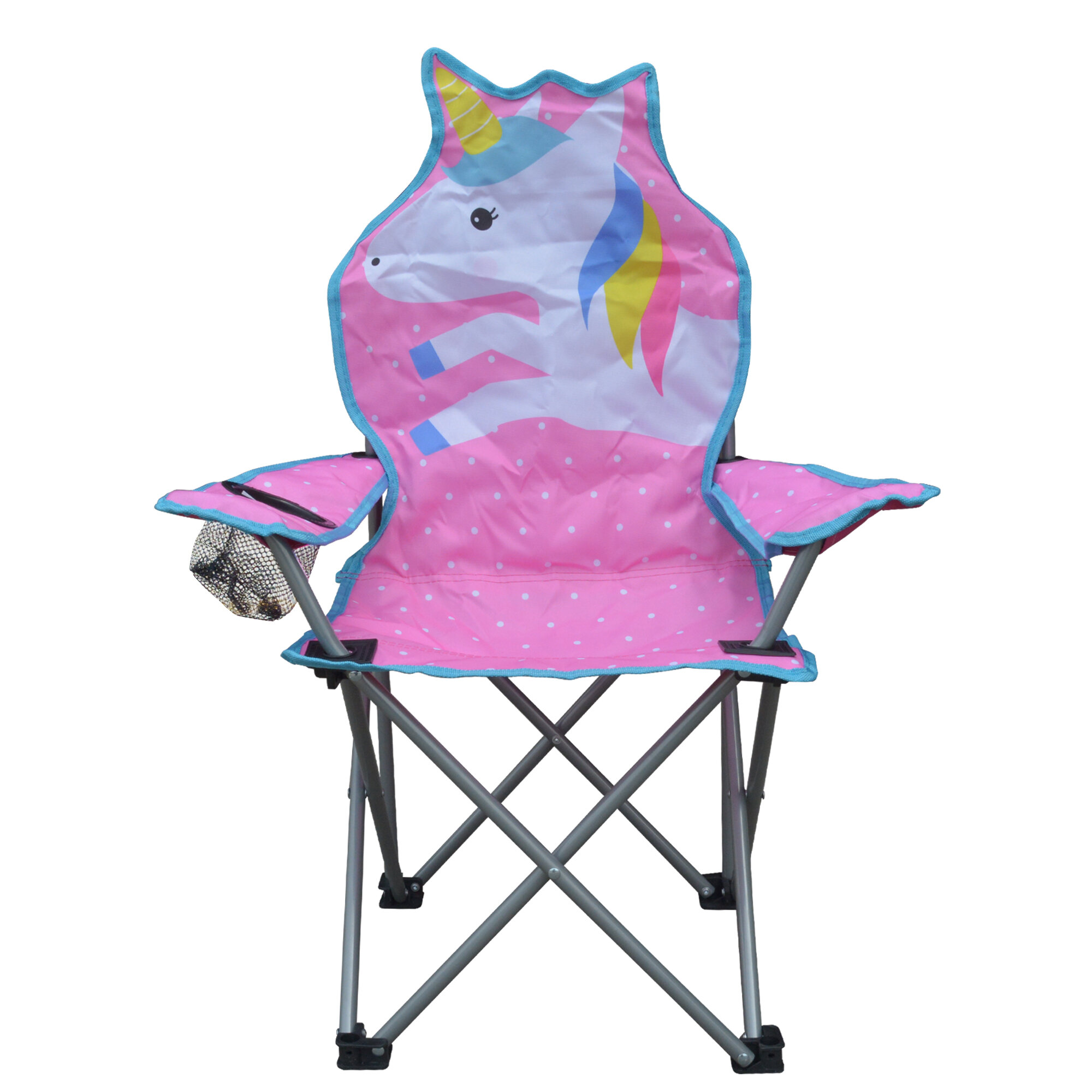 Trinx Jeco Kids Outdoor Folding Lawn And Camping Chair With Cup Holder