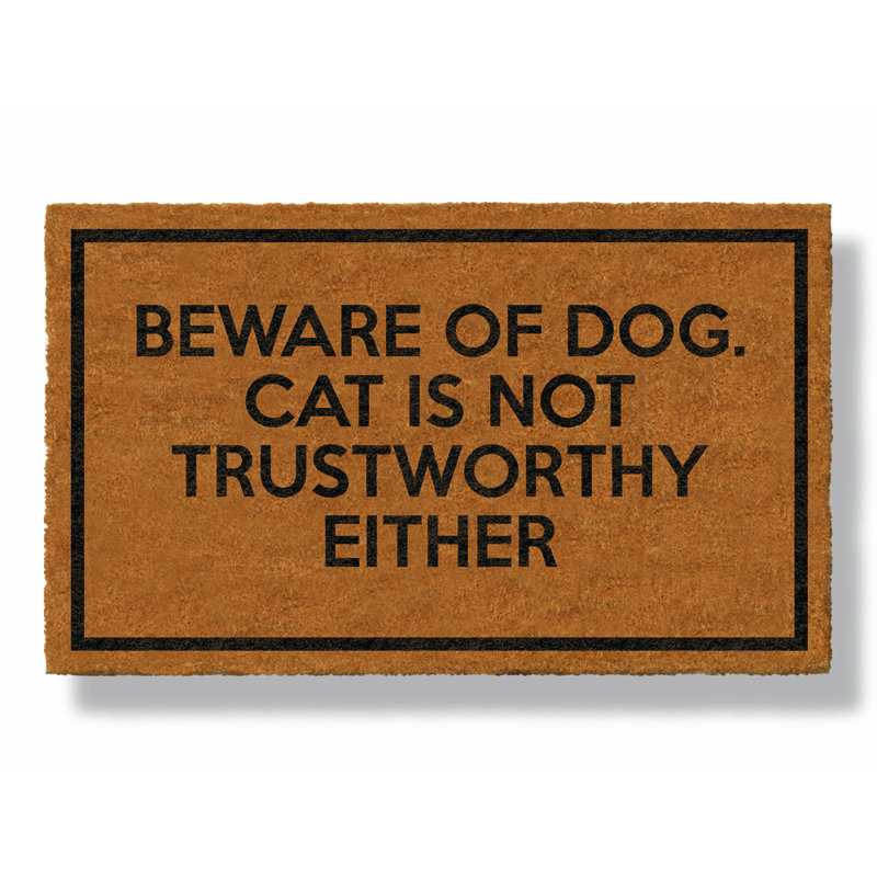 Winston Porter Ehrentraud Beware Of Dog 30 In X 18 In Non Slip