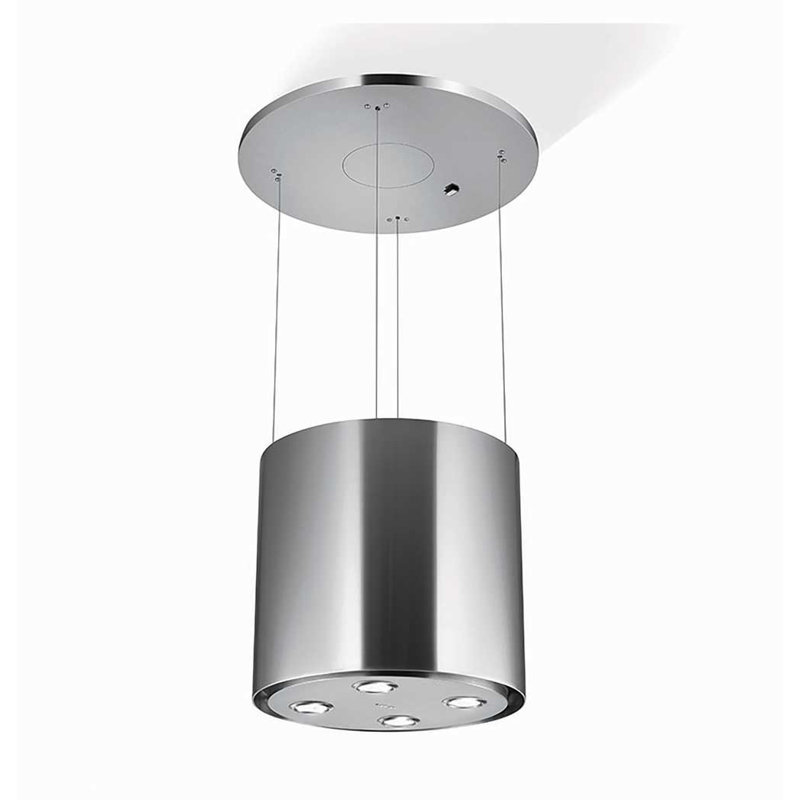 Faber 16" Zoom Isola 400 CFM Ductless Island Range Hood in Silver with