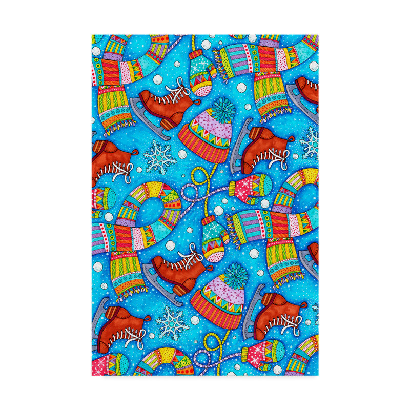 Trademark Art Winter Wonderland 1 Drawing Print On Wrapped