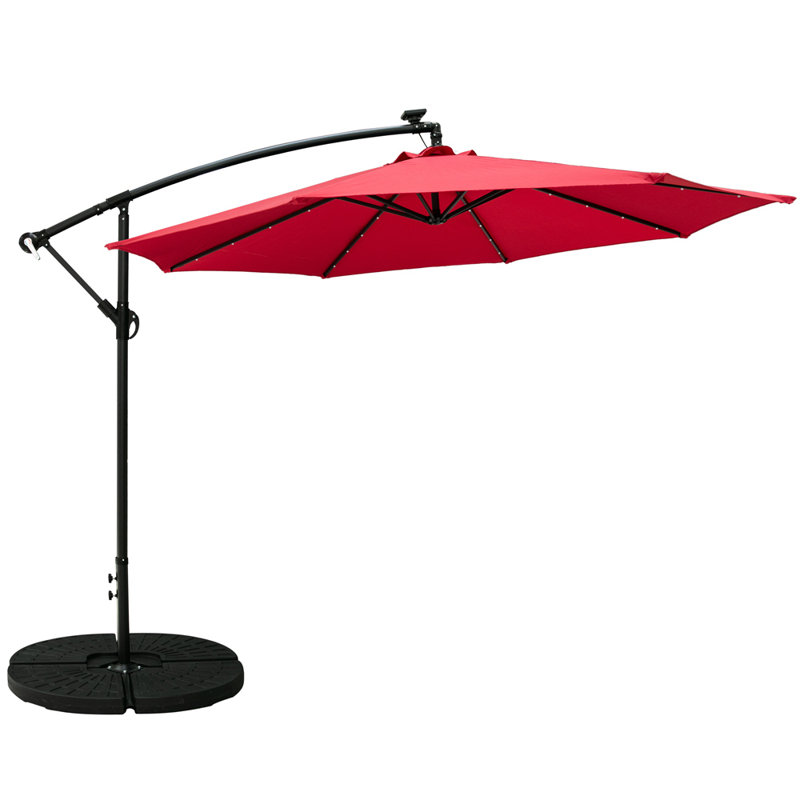 Arlmont Co Freeport Park 10ft Solar Led Offset Hanging Patio Umbrella Inclined Waterproof And Sunshine Protection Design Reviews Wayfair Ca