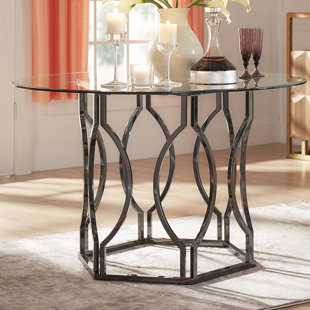 Go to store & view more images Willa Arlo Interiors Affric Glass Dining Table