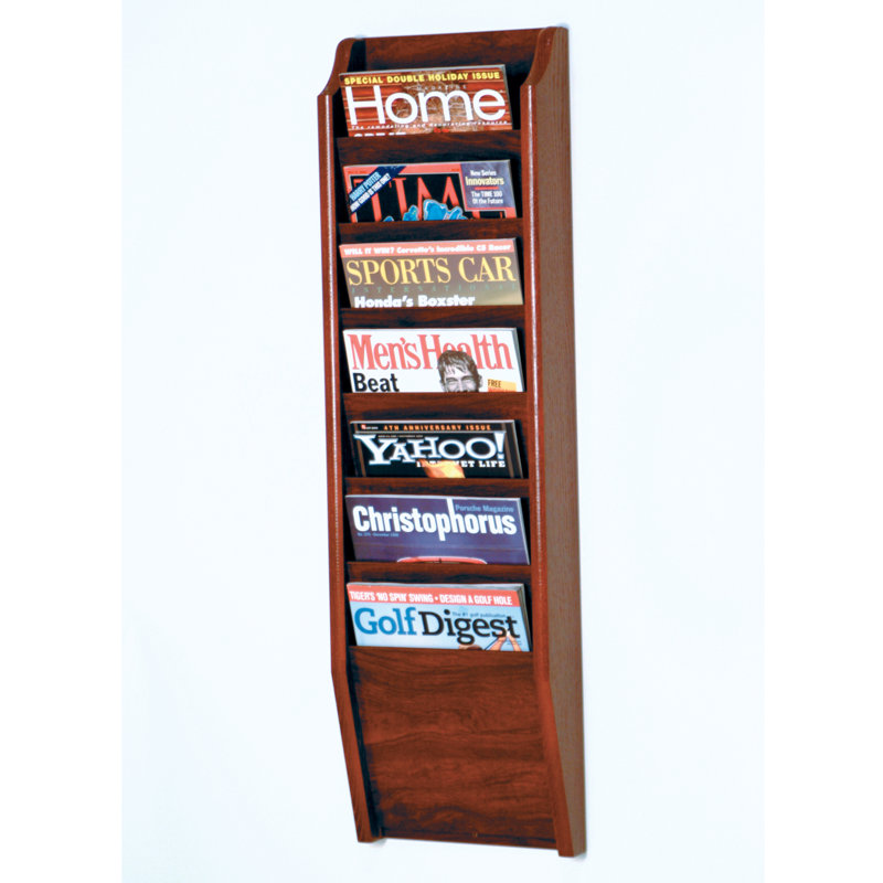 Alcott Hill Olsson 7 Pocket Wall Mount Magazine Rack Reviews Alcott Hill Olsson 7 Pocket Wall Mount