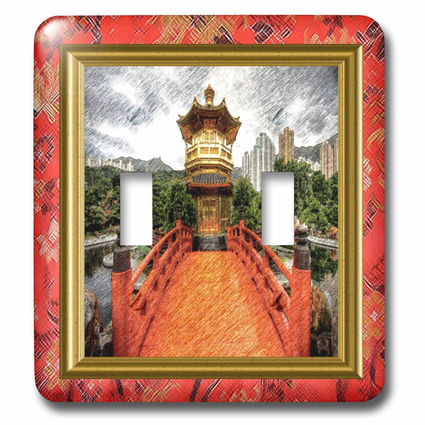 Asian Old And New 2 Gang Toggle Light Switch Wall Plate