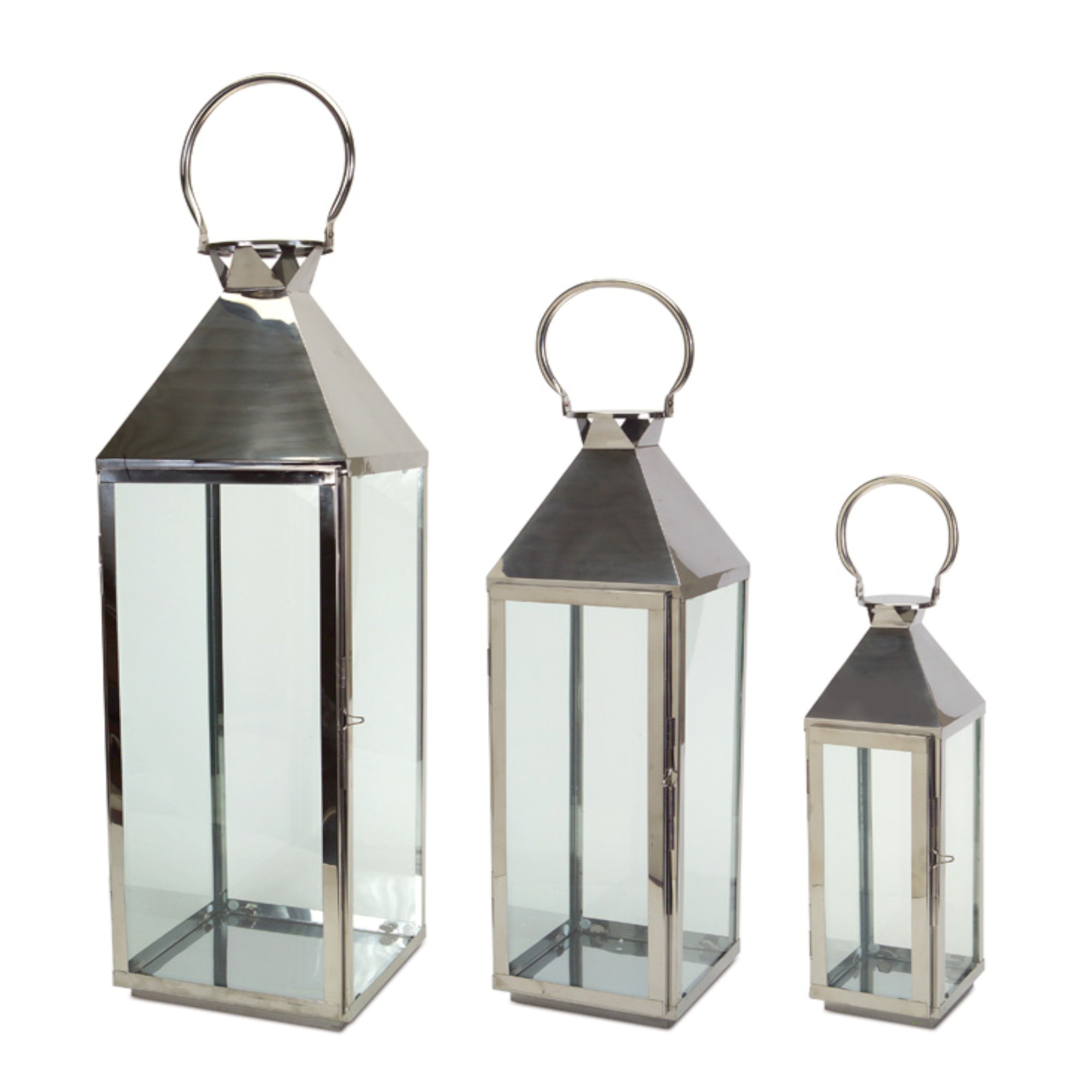 The Holiday Aisle 3 Piece Tall Metal Lantern Set Reviews Wayfair The Holiday Aisle 3 Piece Tall Metal
