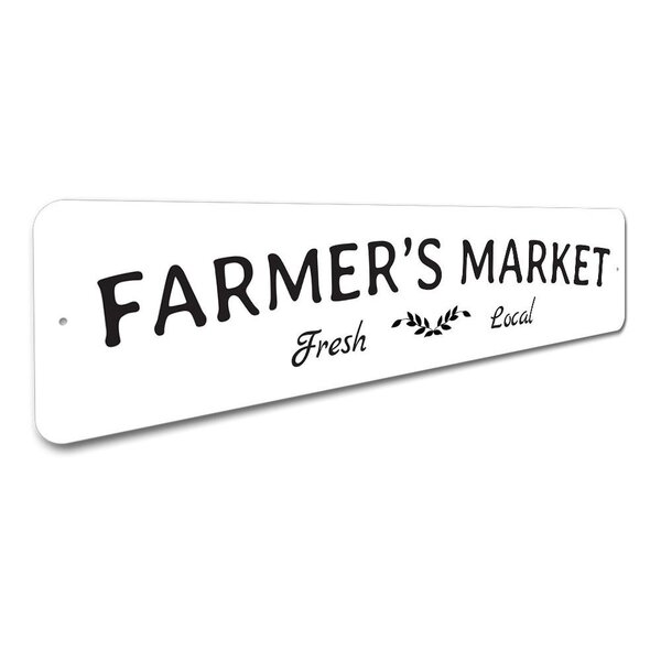 Farmers Market Novelty Metal Sign 6" x 9" 