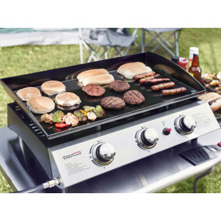 Portable Propane Griddle Grill With Triple Burner Stove by Royal Gourmet Corp