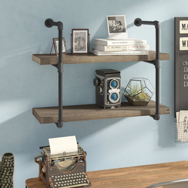 T Austin Design Wyndham 2 Pipe Wall Shelf Reviews Wyndham 2 Pipe Wall Shelf