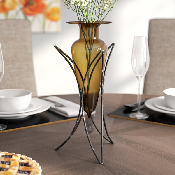 Winston Porter Corsi Glass Vase With Stand Reviews Wayfair